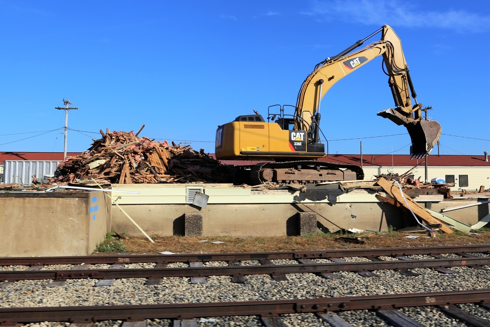 Contractors remove decades-old buildings on Fort McCoy's cantonment area