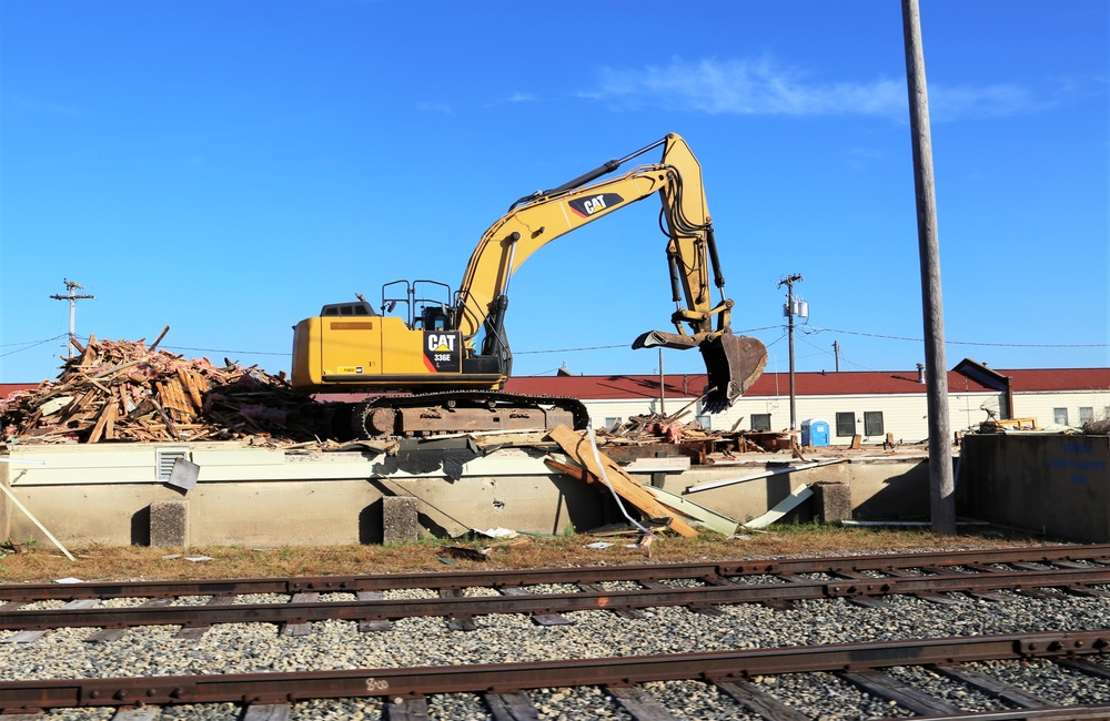 Contractors remove decades-old buildings on Fort McCoy's cantonment area