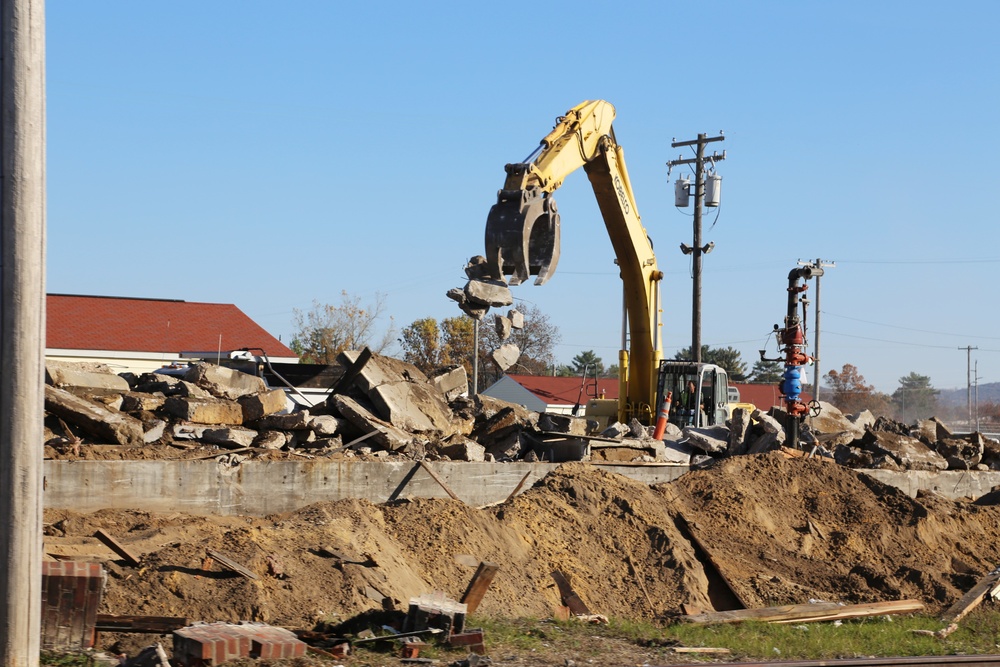 Contractors remove decades-old buildings on Fort McCoy's cantonment area