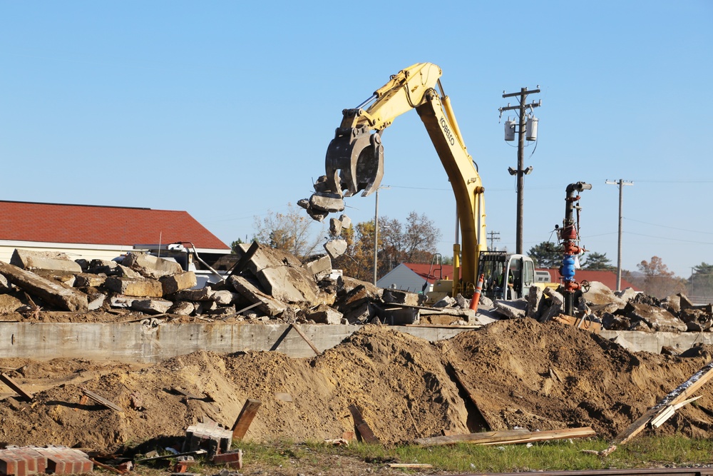 Contractors remove decades-old buildings on Fort McCoy's cantonment area