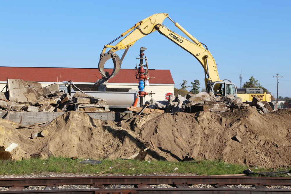 Contractors remove decades-old buildings on Fort McCoy's cantonment area