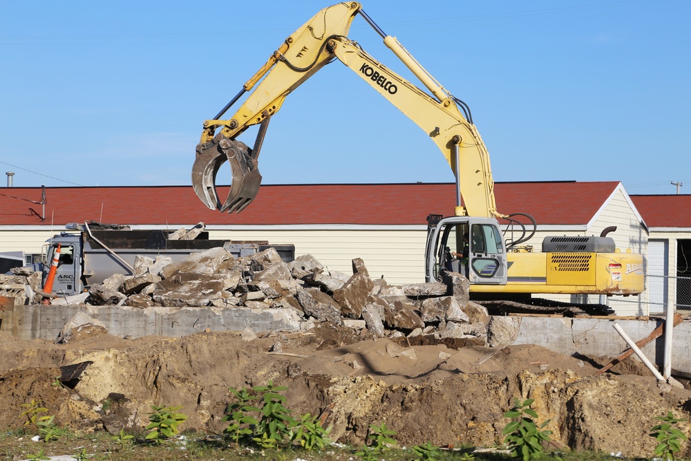 Contractors remove decades-old buildings on Fort McCoy's cantonment area