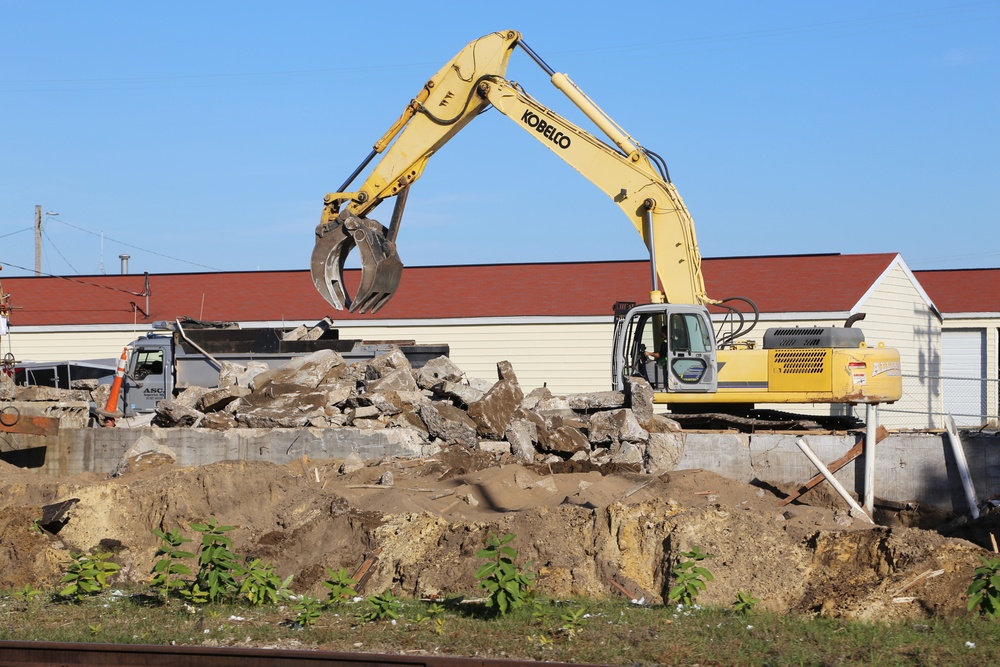 Contractors remove decades-old buildings on Fort McCoy's cantonment area