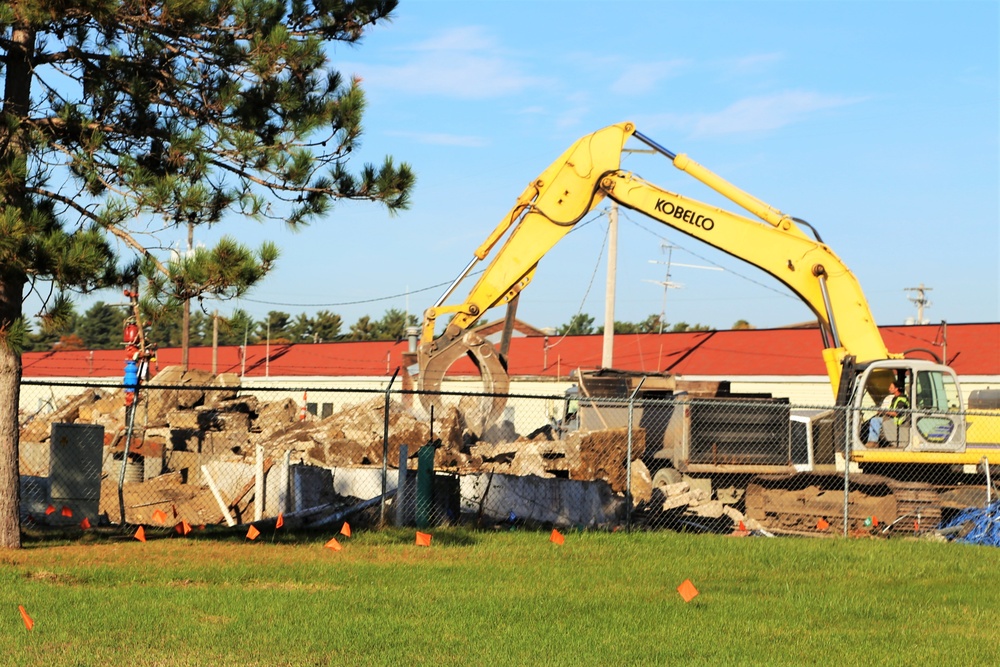 Contractors remove decades-old buildings on Fort McCoy's cantonment area