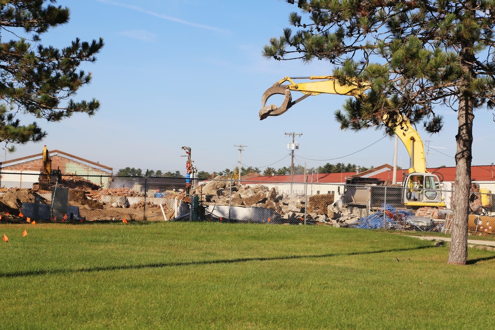 Contractors remove decades-old buildings on Fort McCoy's cantonment area