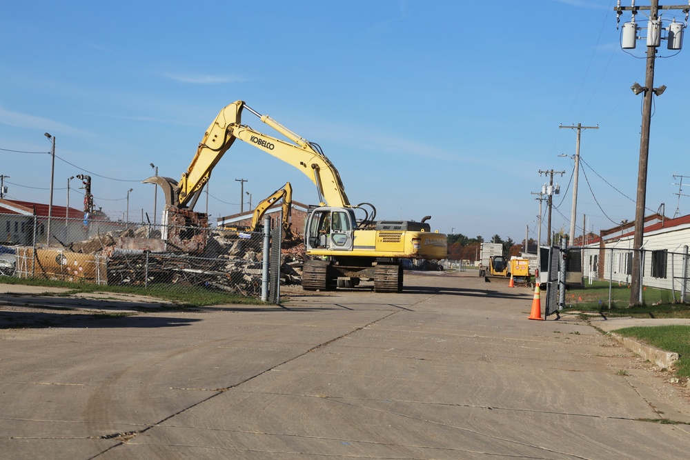 Contractors remove decades-old buildings on Fort McCoy's cantonment area