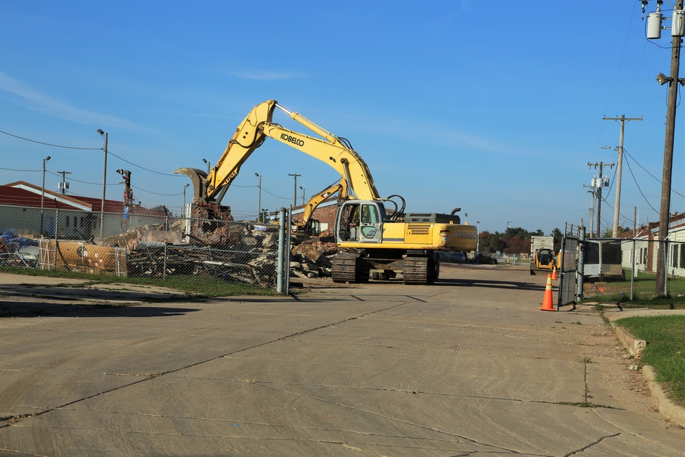 Contractors remove decades-old buildings on Fort McCoy's cantonment area