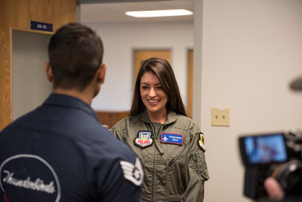 Thunderbirds media flight with Karen Lehr