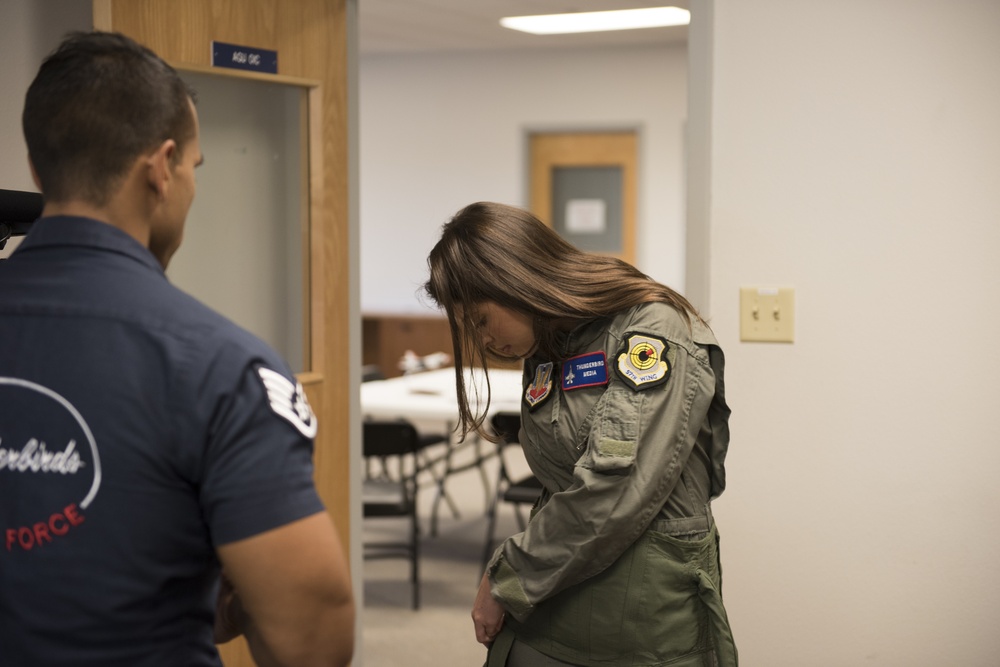 Thunderbirds media flight with Karen Lehr