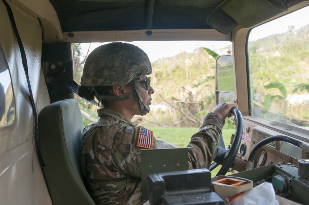 Army Reserve Soldiers Bring Water to Remote Mountain Area of Puerto Rico