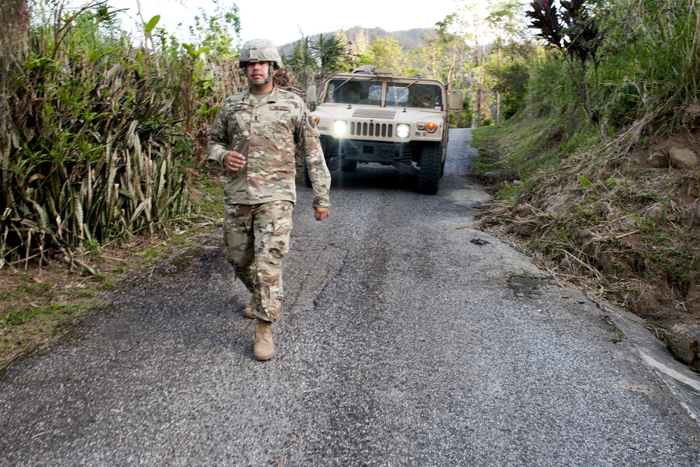 Army Reserve Soldiers Bring Water to Remote Mountain Area of Puerto Rico