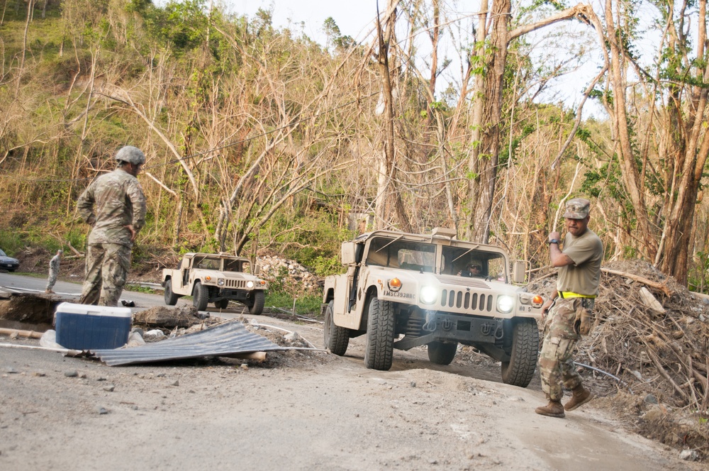 Army Reserve Soldiers Bring Water to Remote Mountain Area of Puerto Rico