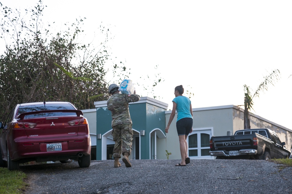 Army Reserve Soldiers Bring Water to Remote Mountain Area of Puerto Rico