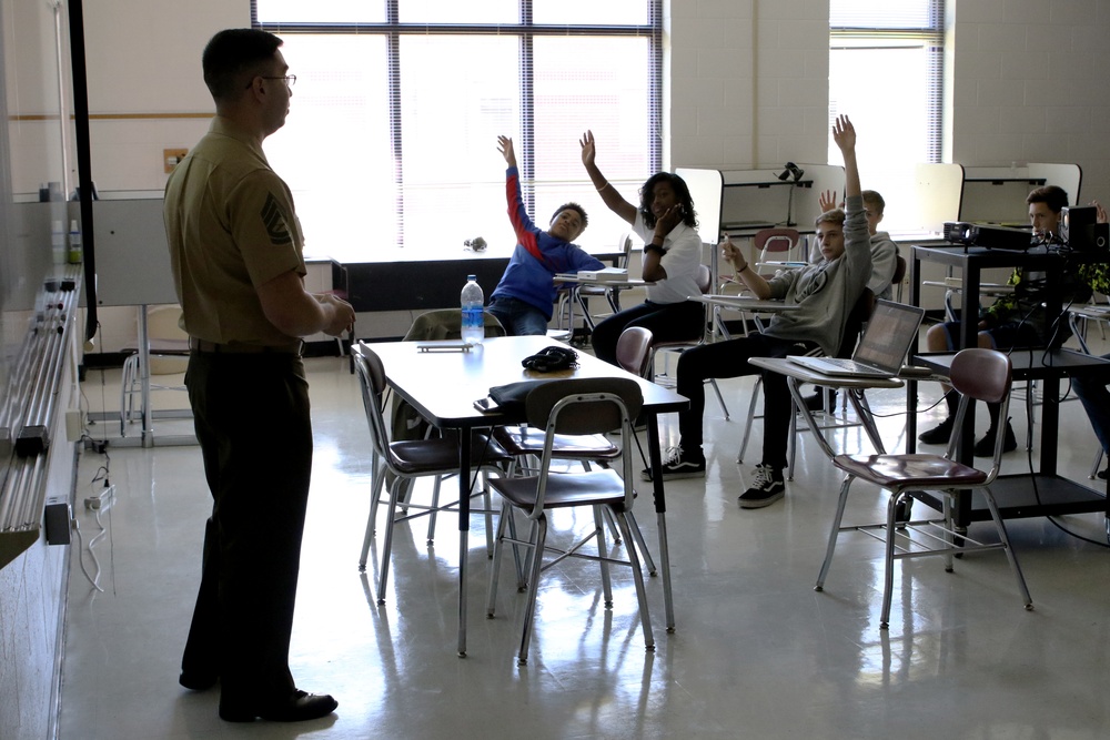 MCAS Cherry Point in attendance for career day