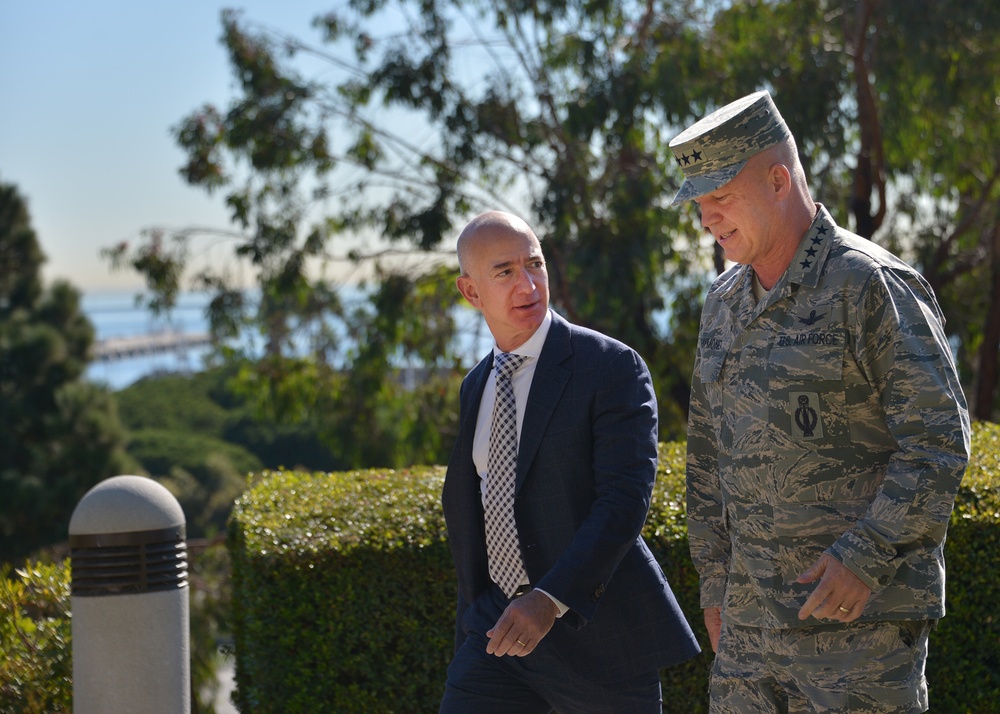 Jeff Bezos Visits LAAFB SMC