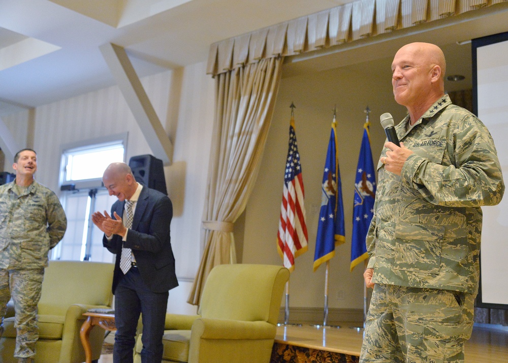 Jeff Bezos visits LAAFB SMC