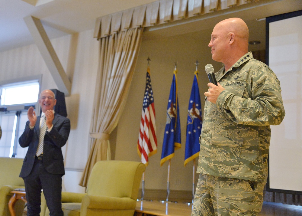 Jeff Bezos visits LAAFB SMC