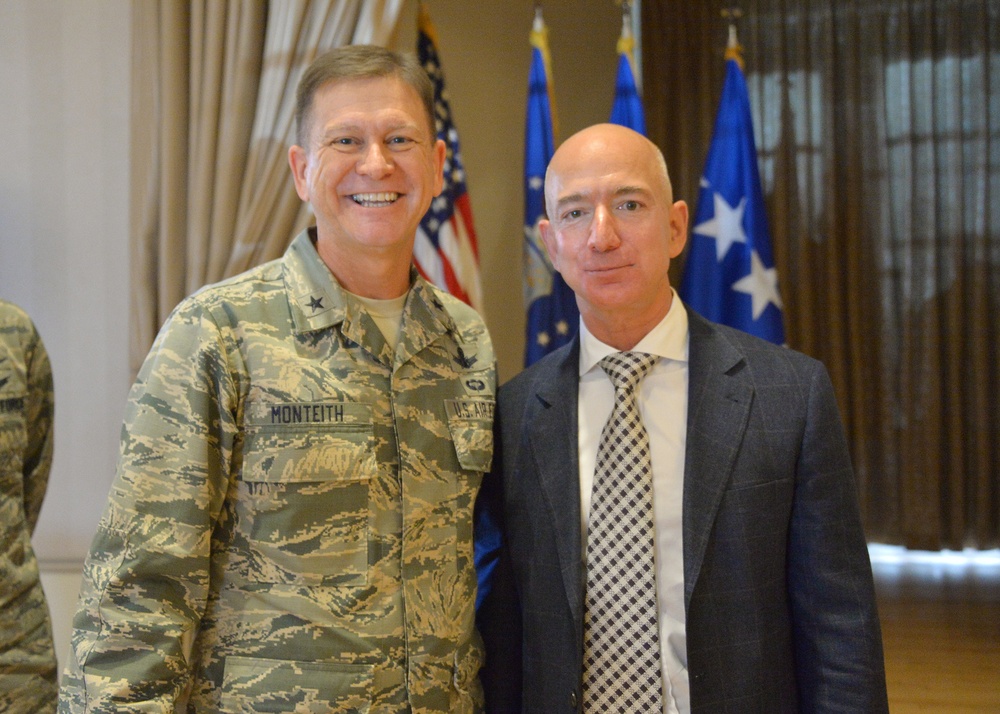 Jeff Bezos visits LAAFB SMC