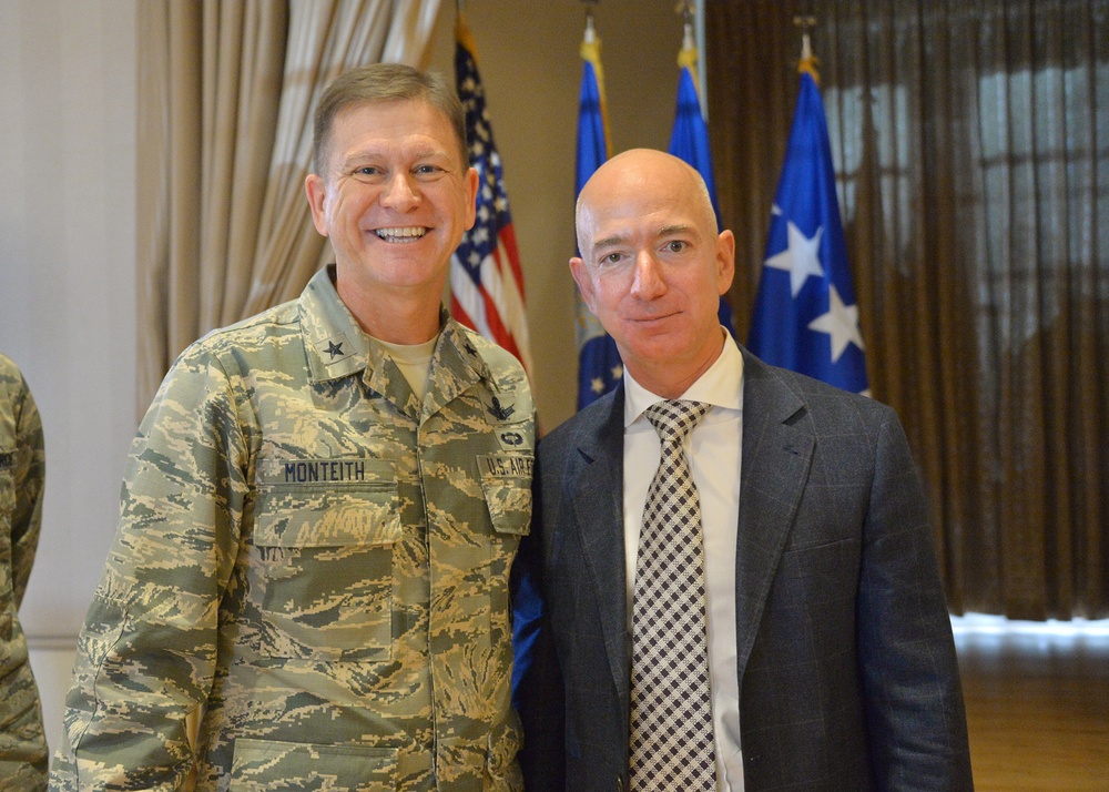 Jeff Bezos visits LAAFB SMC