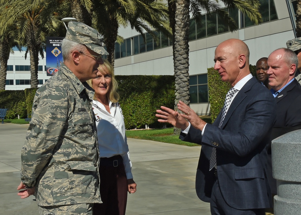 SMC Welcomes Amazon and Blue Origin CEO, Jeff Bezos, to LAAFB