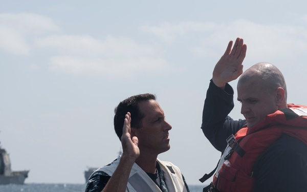USS Lake Erie (CG 70) ETCS reenlistment