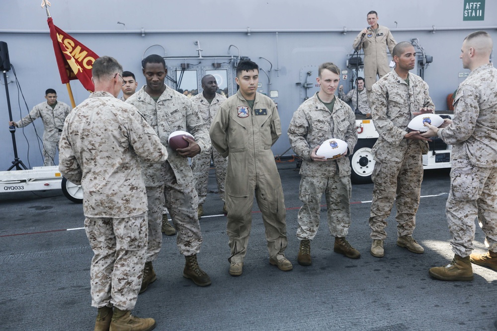 15th MEU formation aboard USS America (LHA 6)