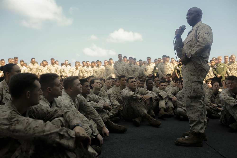 15th MEU formation aboard USS America (LHA 6)