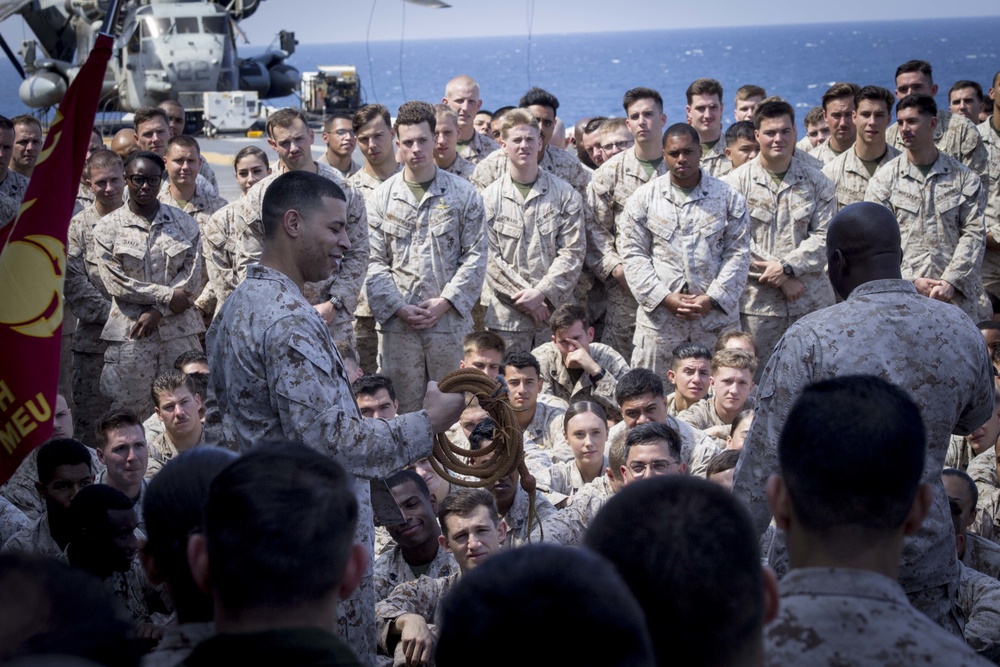 15th MEU formation aboard USS America (LHA 6)