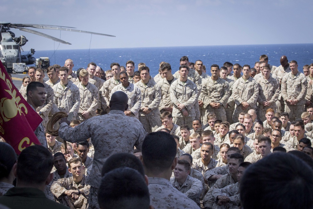 15th MEU formation aboard USS America (LHA 6)