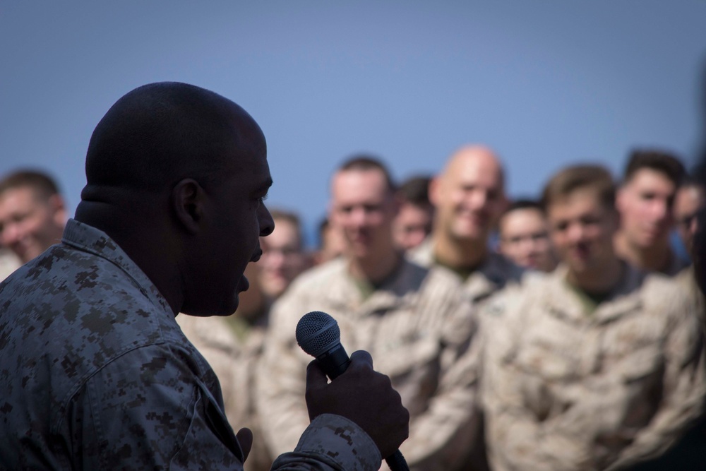 15th MEU formation aboard USS America (LHA 6)