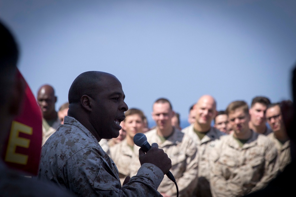 15th MEU formation aboard USS America (LHA 6)