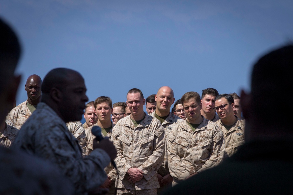 15th MEU formation aboard USS America (LHA 6)