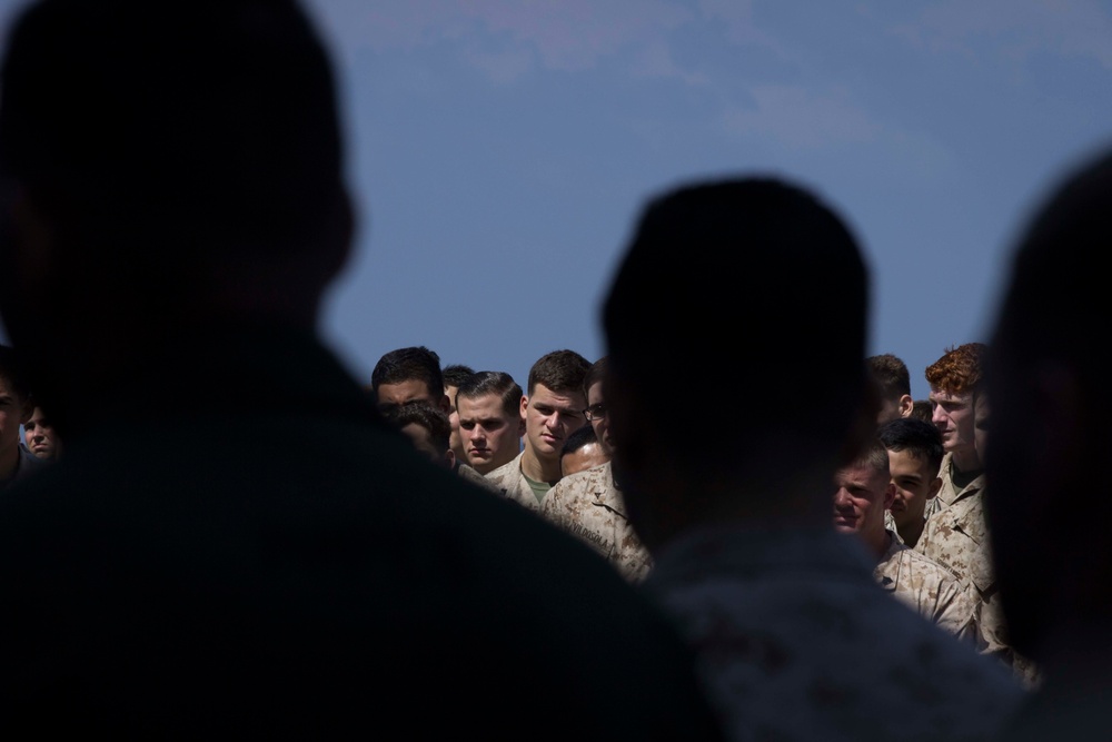 15th MEU formation aboard USS America (LHA 6)