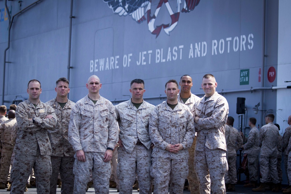 15th MEU formation aboard USS America (LHA 6)