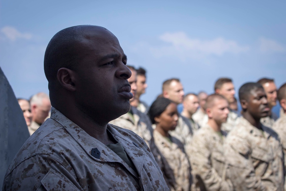 15th MEU formation aboard USS America (LHA 6)