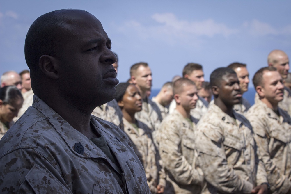 15th MEU formation aboard USS America (LHA 6)