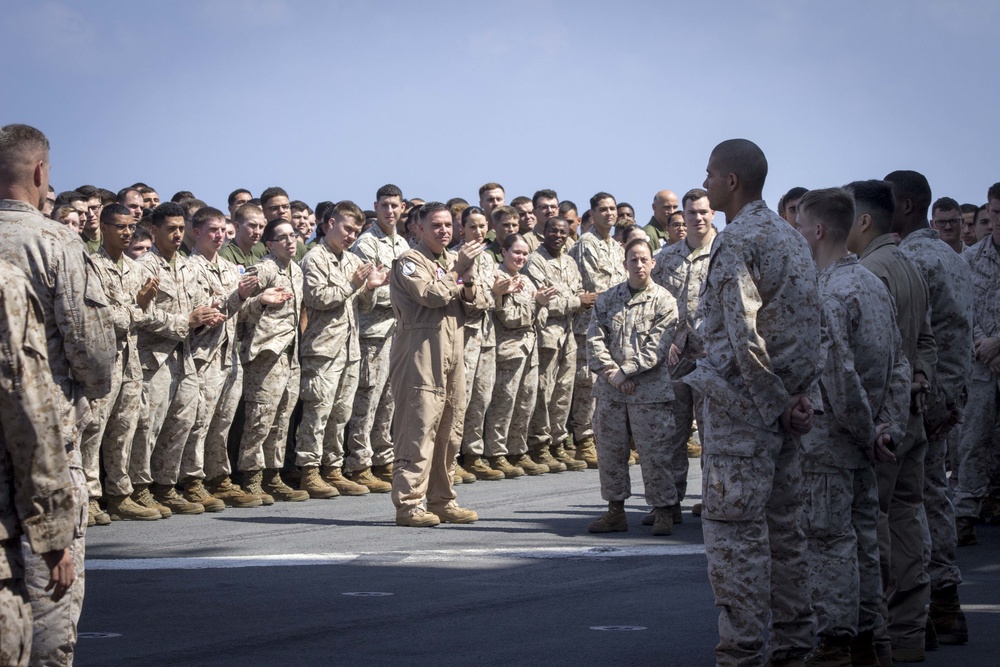 15th MEU formation aboard USS America (LHA 6)