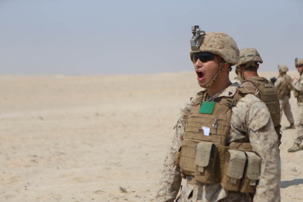 15th MEU conducts small-arms range with UAE during Iron Magic 2018
