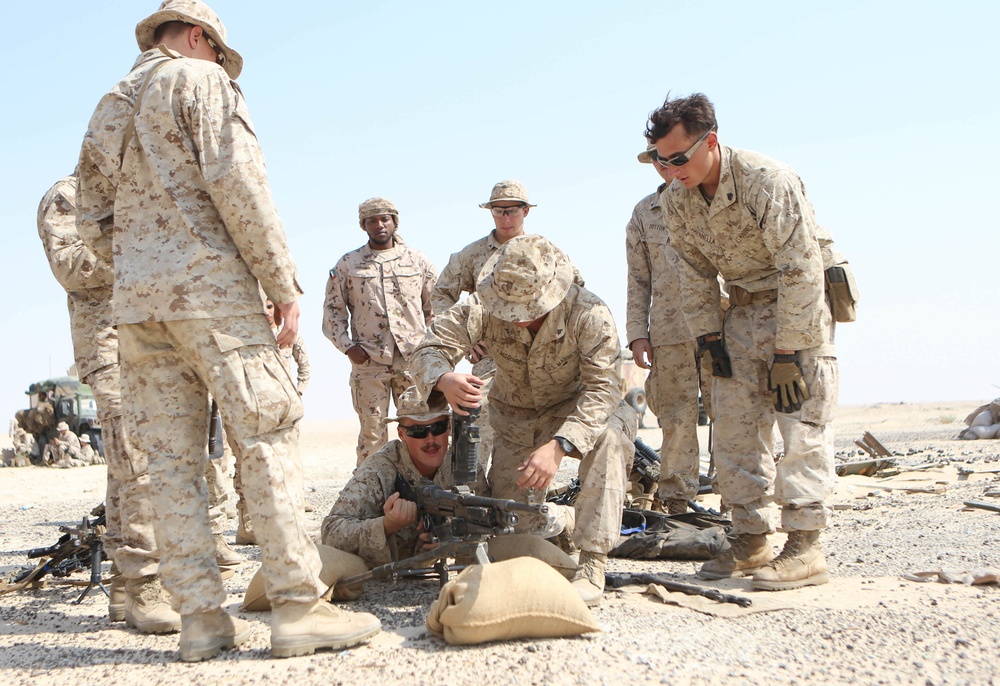 15th MEU conducts small-arms range with UAE during Iron Magic 2018