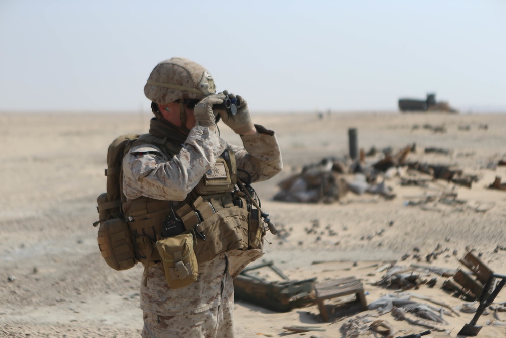 15th MEU conducts small-arms range with UAE during Iron Magic 2018