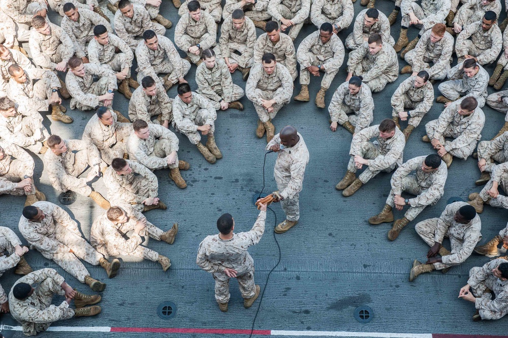 15th MEU formation aboard USS America (LHA 6)