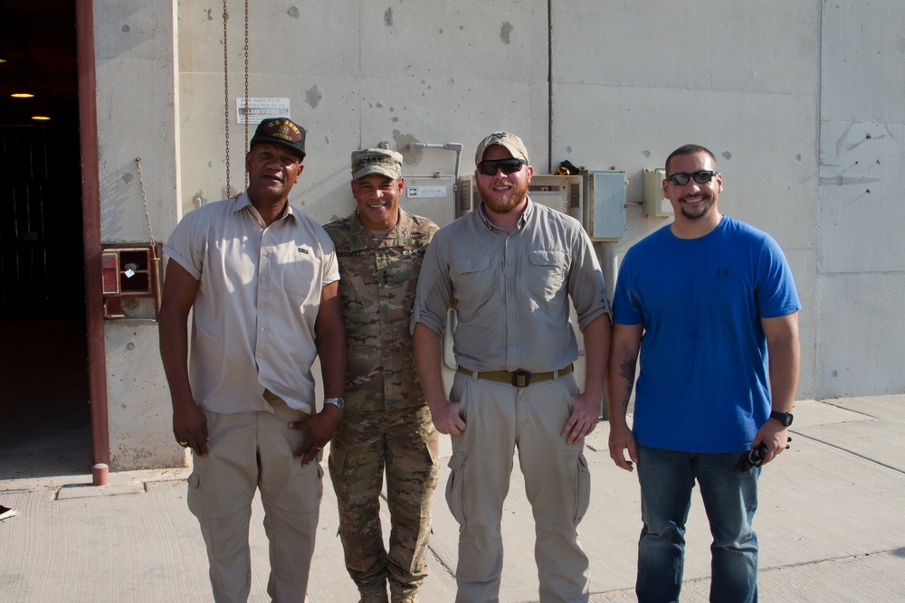 Lt. Gen. Michael Garrett visits theater reserve storages in Qatar