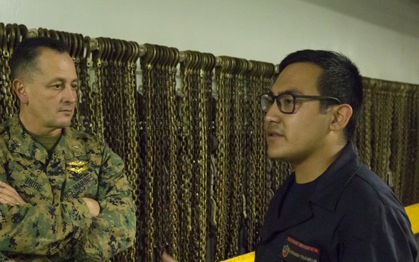 Brig. Gen. Uribe Visits Sailors Aboard USS Essex
