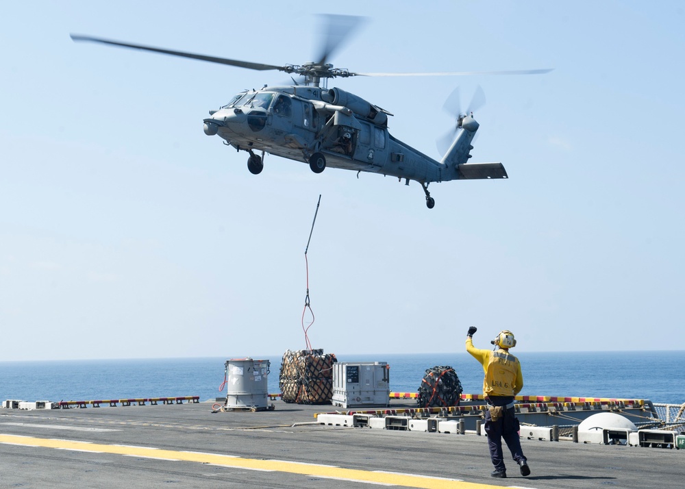 USS America conducts replenishment-at-sea