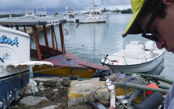 Maria ESF-10 PR Unified Command responders evaluate damaged vessels in Puerto Rico