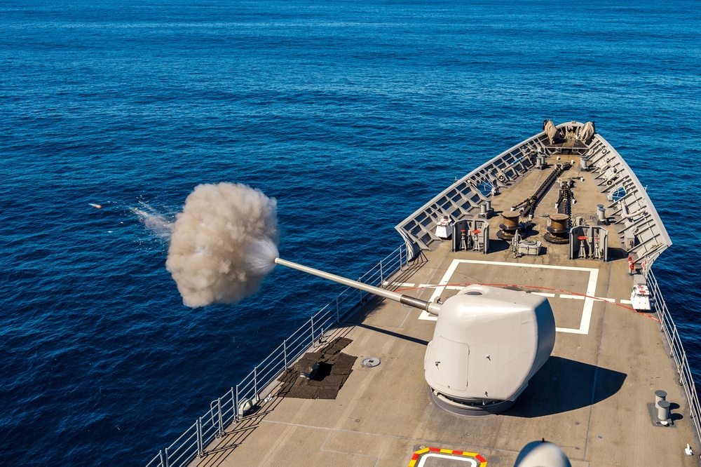 USS Mobile Bay Missile Exercise