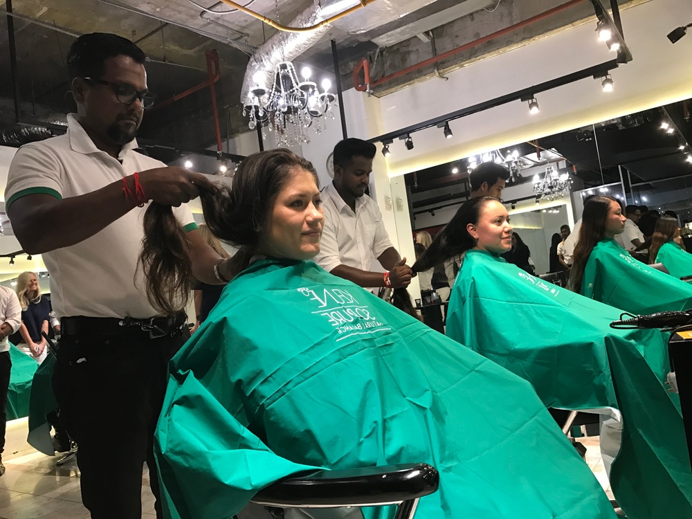 Sailors Donate Hair to Cancer Patents in Sri Lanka