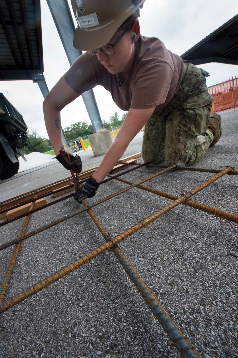 NMCB 4 K-span Construction on Camp Shield