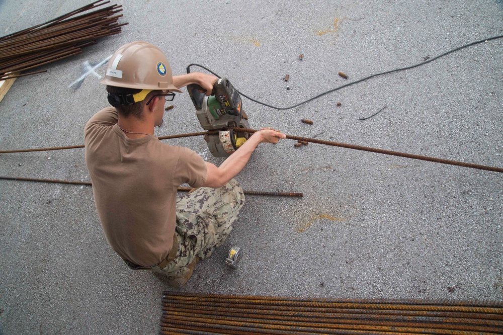 NMCB 4 K-span Construction on Camp Shield