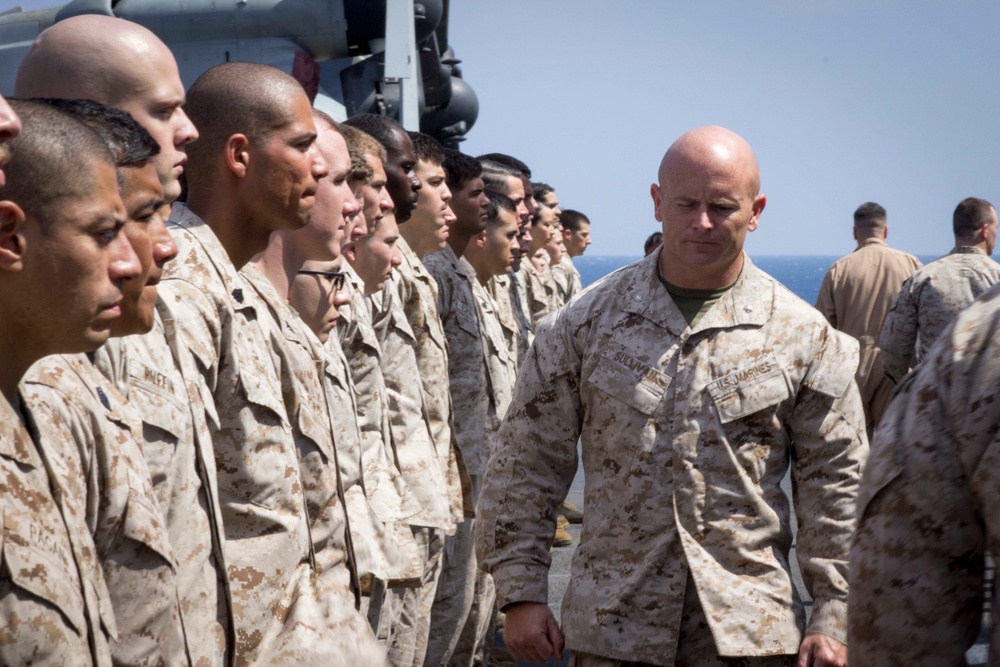 15th MEU formation aboard USS America (LHA 6)